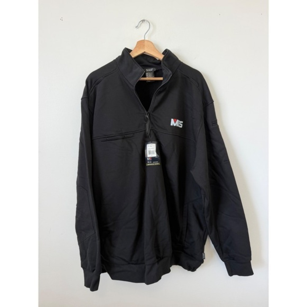 5.11 Tactical Quarter Zip Pullover – MES Branded – Black – Men's 3XL – NWT